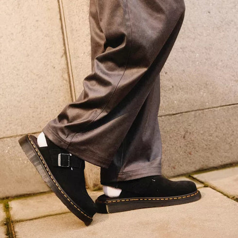 Dr Martens - Black Jorge II Black Suede Sling Back Sandal Mules CLEARANCE